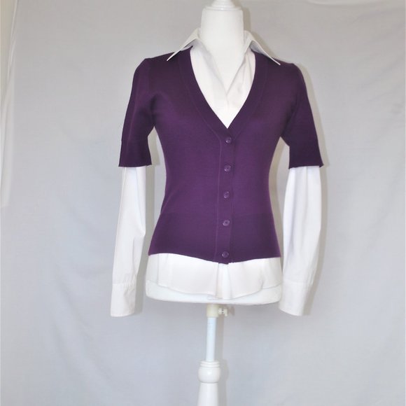 New York & Company Tops - Purple short sleeved sweater